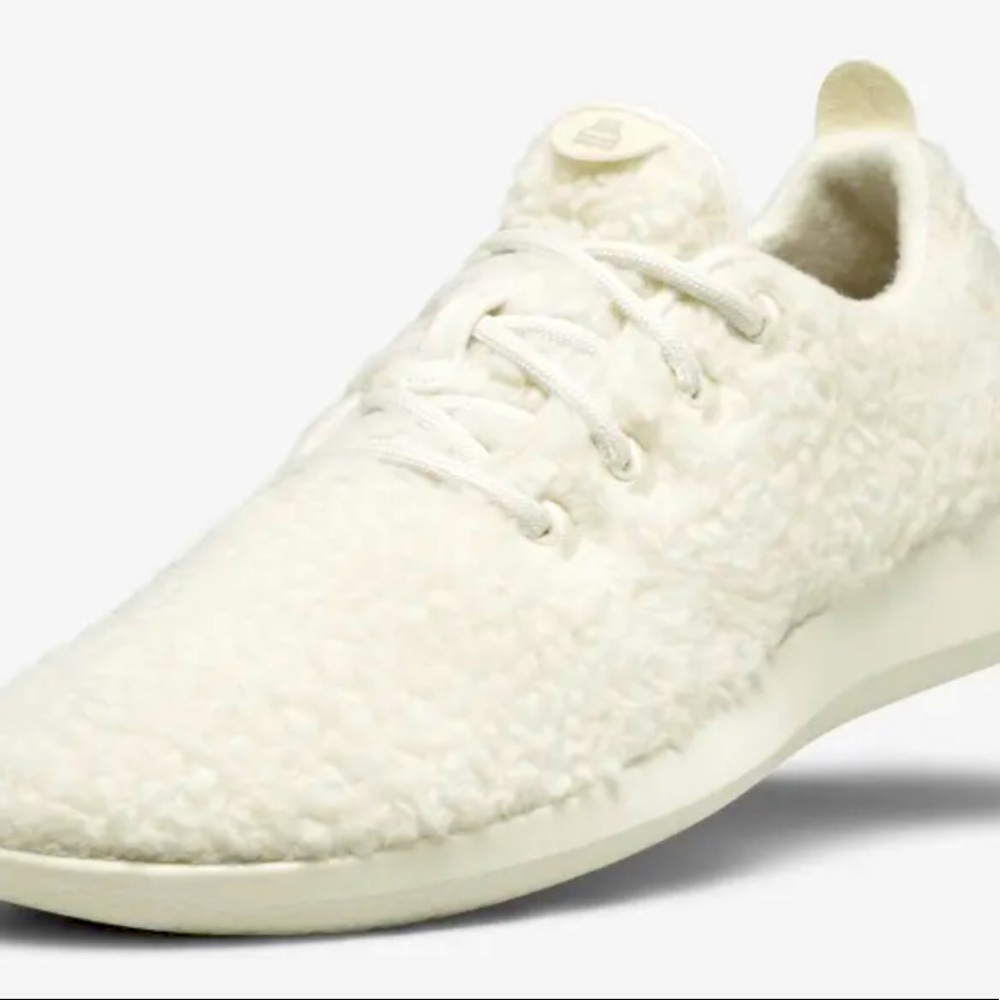 Allbirds Big Girls 5m Wool Runner Fluffs Natural White